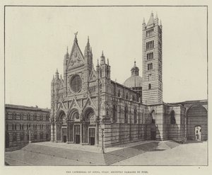 Katedralen i Siena, Italia, nylig skadet av brann av English Photographer