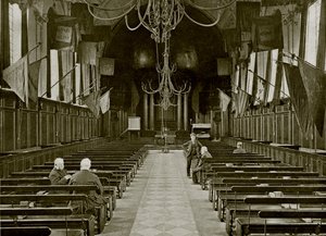 The Chapel, Chelsea Hospital (s/hvitt bilde) av English Photographer