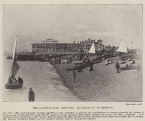 Clarence Pier, Southsea, bygninger som skal fjernes, 2. mai 1896 av English Photographer