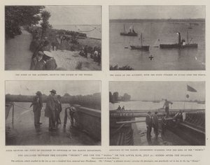 Kollisjonen mellom Steamer Primus og Tug Hansa på Nedre Elbe, 21. juli, Scener etter katastrofen av English Photographer