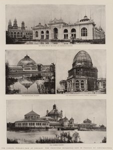 The Coming Worlds Fair i Chicago, hovedbygningene er nå under konstruksjon av English Photographer