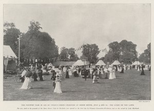 Landsmessen til fordel for Twenty-Three veldedige organisasjoner i Sheen House, 9. og 10. juli, scenen på plenen av English Photographer