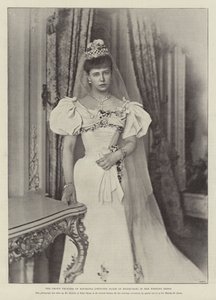 Kronprinsessen av Romania (prinsesse Marie av Edinburgh) i brudekjolen