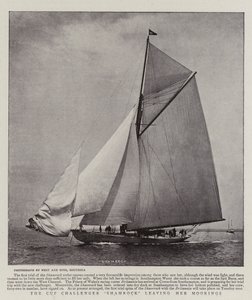 Cup Challenger Shamrock forlater Moorings av English Photographer