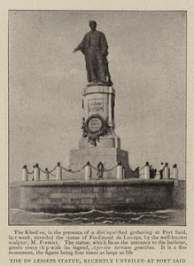 De Lesseps-statuen, nylig avduket i Port Said av English Photographer