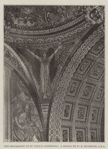 The Decoration of St Pauls Cathedral, en mosaikk av W B Richmond, ARA av English Photographer