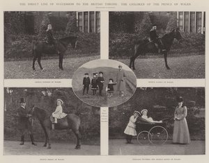 Den direkte arvelinjen til den britiske tronen, barna til prinsen av Wales av English Photographer