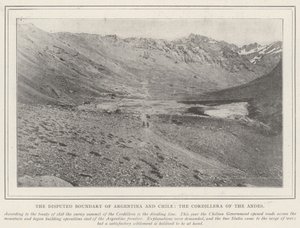 Den omstridte grensen til Argentina og Chile, Cordillera i Andesfjellene av English Photographer
