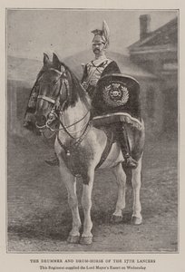 Trommeslageren og trommehesten til de 17. Lancers av English Photographer