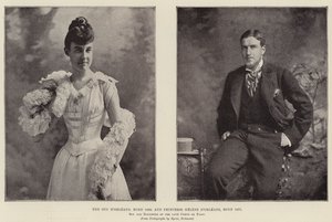 The Duc dOrleans, født 1869, og prinsesse Helene dOrleans, født 1871, sønn og datter av avdøde Comte de Paris av English Photographer