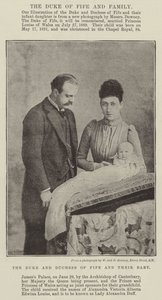 Hertugen og hertuginnen av Fife og deres baby av English Photographer