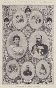 Hertugen og hertuginnen av Saxe-Coburg-Gotha, med sine barn og barnebarn av English Photographer
