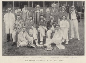 De engelske cricketspillerne i Vestindia, 1895. av English Photographer