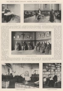 De forviste franske klosterordener, scener i et benediktinerkloster