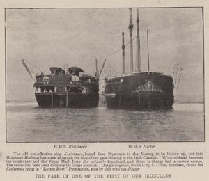 Skjebnen til en av de første av våre Ironclads av English Photographer