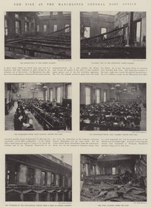 Brannen ved Manchester General Post Office av English Photographer