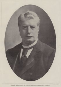 Den første statsministeren i det australske samveldet, den ærede Edmund Barton, QC