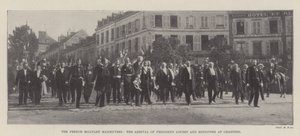 De franske militærmanøvrene, president Loubets og ministres ankomst til Chartres av English Photographer