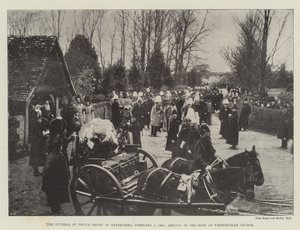 Begravelsen til prins Henry av Battenberg, 5. februar 1896, kroppens ankomst til Whippingham Church av English Photographer