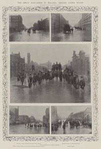 Den store regnstormen i Irland, Belfast under vann av English Photographer