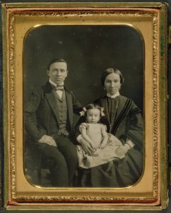 Hiller-familien, ca. 1850 (daguerreotypi) av English Photographer