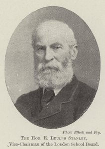Den ærede E Lyulph Stanley, nestleder i London School Board av English Photographer