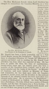 Den ærede Mackenzie Bowell, ny premier for Dominion of Canada av English Photographer