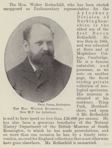 Den ærede Walter Rothschild, ny MP for Aylesbury av English Photographer