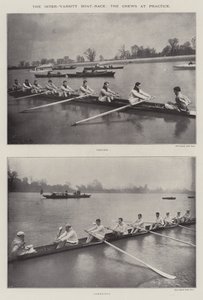 Inter-Varsity Boat-Race, mannskapene på trening