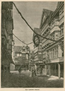Den internasjonale helseutstillingen i South Kensington: All-Hallows Staining and Butchers Row av English Photographer