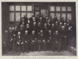 Det irske skattespørsmålet, ledere av møtet i Mansion House, Dublin av English Photographer