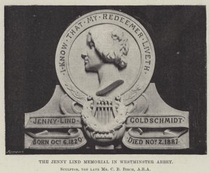 Jenny Lind-minnesmerket i Westminster Abbey av English Photographer