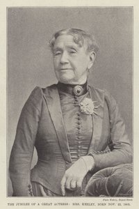 Jubileet til en stor skuespillerinne, fru Keeley, født 22. november 1805 av English Photographer