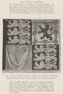 Kings Banner for St Georges Chapel, Windsor, brodert av Royal School of Art Needlework av English Photographer