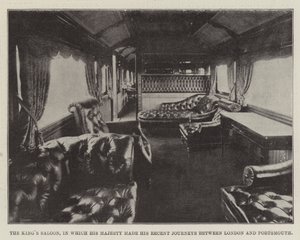 Kings Saloon, der Hans Majestet foretok sin nylige reise mellom London og Portsmouth av English Photographer