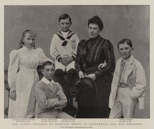 Det siste portrettet av prinsesse Henry av Battenberg og hennes barn av English Photographer