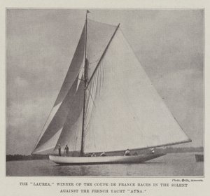 The Laurea, vinner av Coupe de France Races i Solent mot den franske yachten Anna av English Photographer