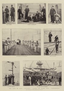 Tapet av HMS Victoria, scener om bord på HMS Camperdown