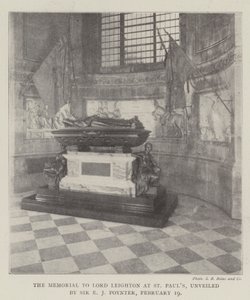 Minnesmerket for Lord Leighton ved St Pauls, avduket av Sir E J Poynter, 19. februar av English Photographer
