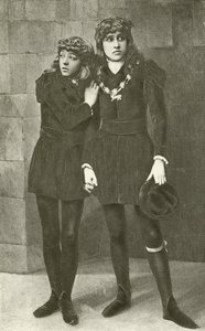 Frøkenene Isa Bowman og Bessie Hatton som de unge prinsene i Richard III (gravyr) av English Photographer