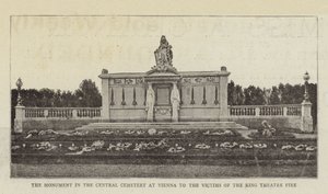 Monumentet på den sentrale kirkegården i Wien til ofrene for ringteaterbrannen av English Photographer