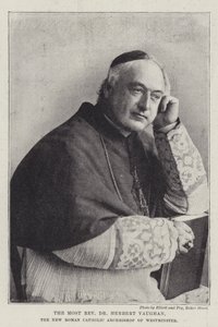 Den mest ærverdige Dr Herbert Vaughan, den nye romersk-katolske erkebiskopen av Westminster av English Photographer