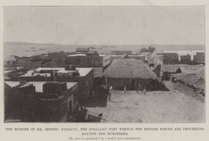 Drapet på Mr Jenner, Kismayu, Jubaland-havnen hvorfra de britiske styrkene fortsetter mot morderne av English Photographer