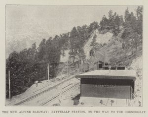 The New Alpine Railway, Ryffelalp Station, på vei til Gornergrat av English Photographer