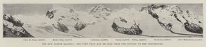 The New Alpine Railway, utsikten som kan sees fra stasjonen ved Gornergrat av English Photographer