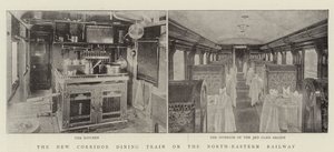 The New Corridor Dining Train på North-Eastern Railway av English Photographer