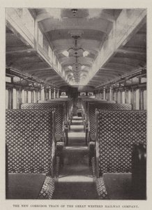 Det nye korridortoget til Great Western Railway Company av English Photographer