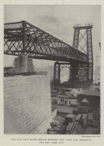 New East River Bridge mellom New York og Brooklyn, New York End av English Photographer