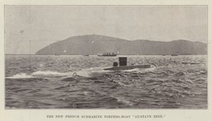 Den nye franske ubåten Torpedo-båten Gustave Zede av English Photographer