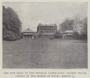 The New Home of the Physical Laboratory, Bushey House, åpnet av Prince of Wales, 19. mars av English Photographer